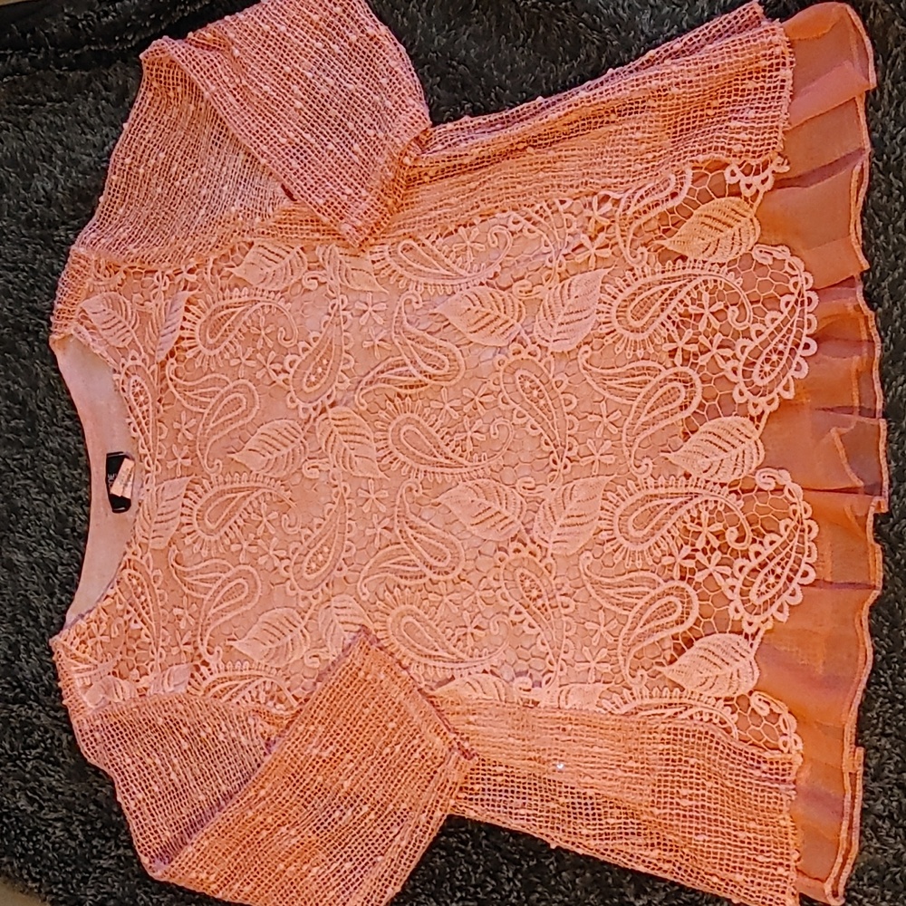 3/$40 Mode De Vie Lace Blouse